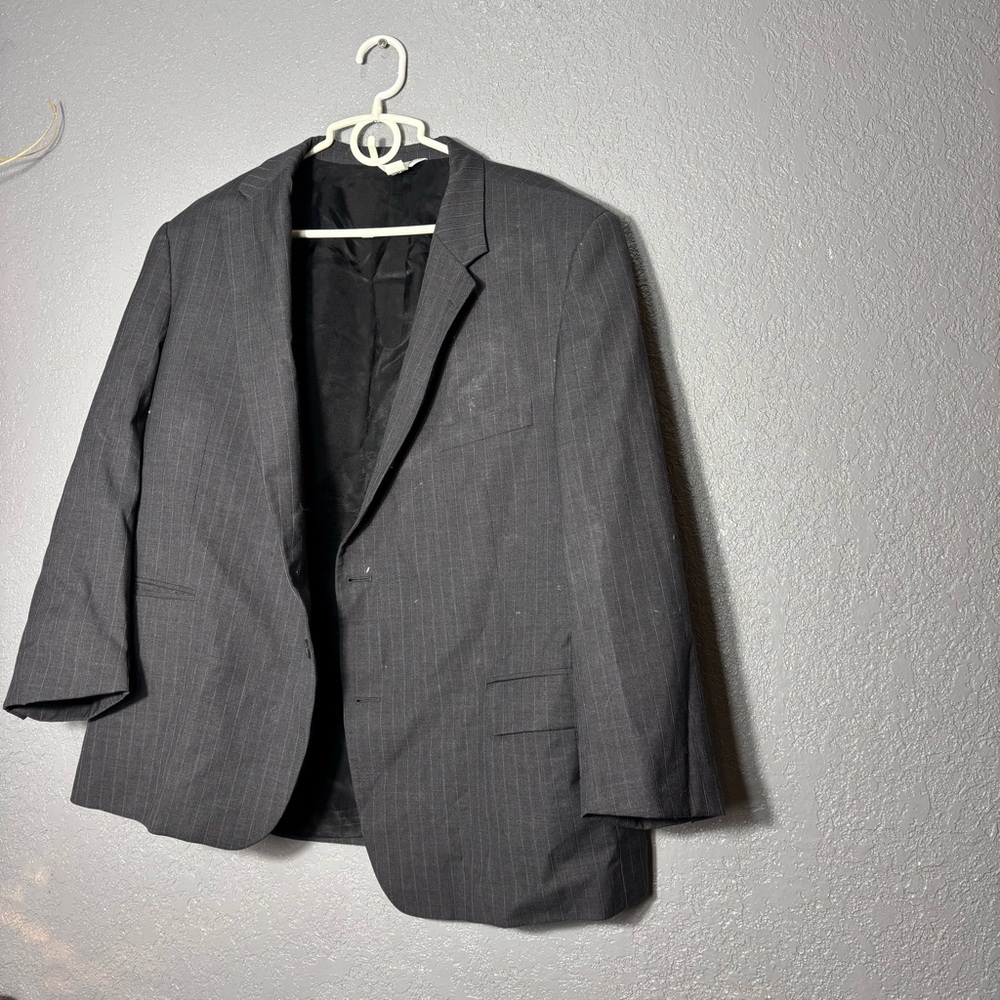 Kasper Charcoal Pinstripe Men's Blazer